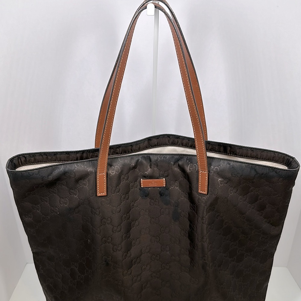 Authentic Gucci Embossed Gg Monogram Shopper Tote… - image 2